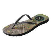 Exotic Monogram Peacock Teenslippers (Schuin)