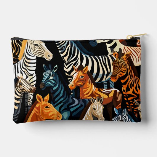 Exotic Oerwoud Safari Zebra Cosmetic Bag Etui (Achterkant)