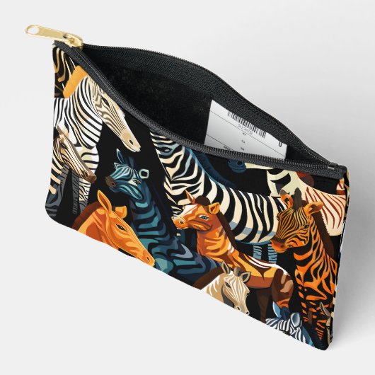 Exotic Oerwoud Safari Zebra Cosmetic Bag Etui (Open)