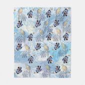 Exotic Parrot Bird Tone Feathers Fleece Deken (Voorkant)