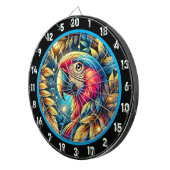 Exotic Parrot Dartboard voor Game Nights Dartbord (Voorkant Rechts)