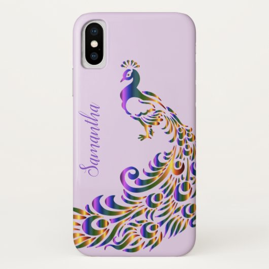 Exotic Peacock iPhone X Coque (Dos)