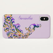 Exotic Peacock iPhone X Hoesje (Achterkant (horizontaal))