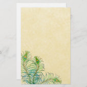 Exotic Peafowl Feathers Stationery Briefpapier (Voorkant / Achterkant)