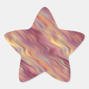 Exotic Plumeria Wavy Texture Ster Sticker
