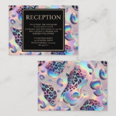 Exotic Posh Reception Details Enclosure Cards Informatiekaartje (Voorkant / Achterkant)