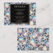 Exotic Posh Reception Details Enclosure Cards Informatiekaartje (Voorkant / Achterkant)