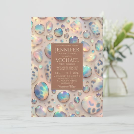 Exotic Posh Wedding Invitation (Debout devant)