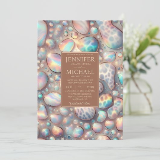 Exotic Posh Wedding Invitation (Debout devant)