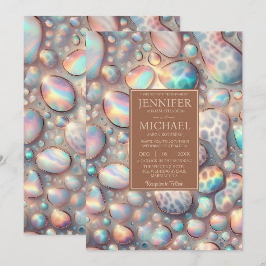 Exotic Posh Wedding Invitation (Devant / Derrière)