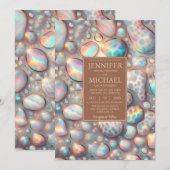 Exotic Posh Wedding Invitation Kaart (Voorkant / Achterkant)