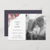 Exotic Protea Floral Photo Save the Date Aankondiging (Voorkant / Achterkant)