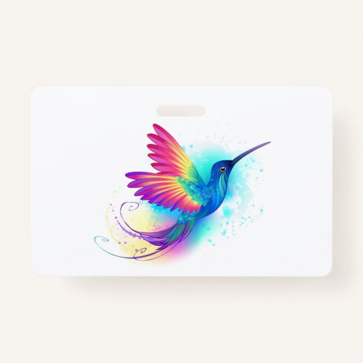 Exotic Rainbow Hummingbird Badge (Voorkant)