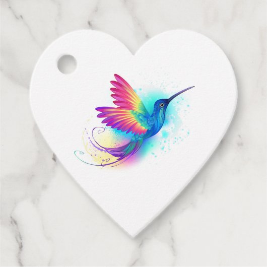 Exotic Rainbow Hummingbird Bedankjes Labels (Voorkant)