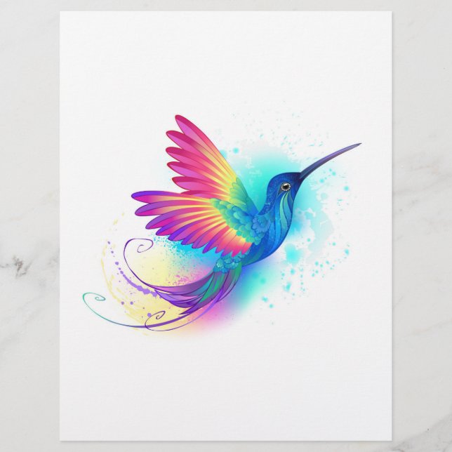 Exotic Rainbow Hummingbird Briefhoofd (Voorkant)
