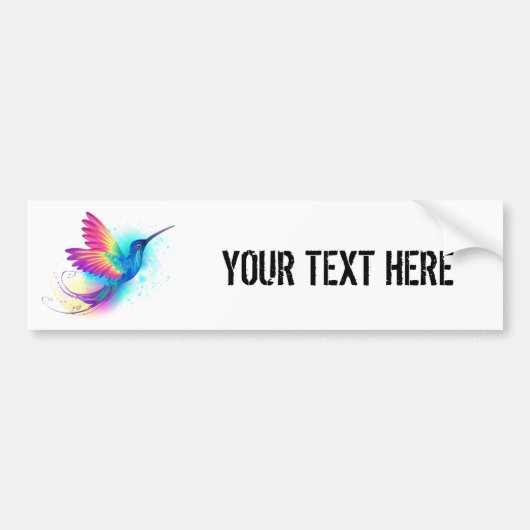 Exotic Rainbow Hummingbird Bumpersticker (Voorkant)