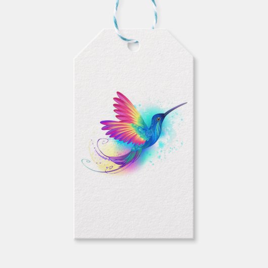 Exotic Rainbow Hummingbird Cadeaulabel (Voorkant)