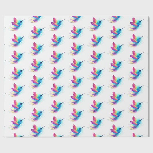 Exotic Rainbow Hummingbird Cadeaupapier (Vlak)