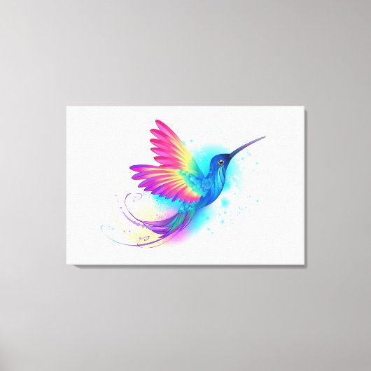 Exotic Rainbow Hummingbird Canvas Afdruk (Voorkant)