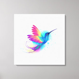 Exotic Rainbow Hummingbird Canvas Afdruk