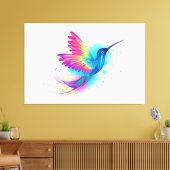 Exotic Rainbow Hummingbird Canvas Afdruk (Insitu (Woonkamer))