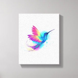 Exotic Rainbow Hummingbird Canvas Afdruk