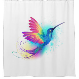 Exotic Rainbow Hummingbird Douchegordijn