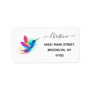 Exotic Rainbow Hummingbird Etiket