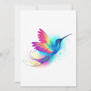 Exotic Rainbow Hummingbird Feestdagenkaart