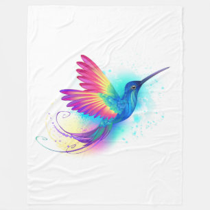 Exotic Rainbow Hummingbird Fleece Deken