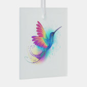 Exotic Rainbow Hummingbird Glas Ornament (Voorkant Rechts)