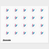 Exotic Rainbow Hummingbird Hart Sticker (Vel)