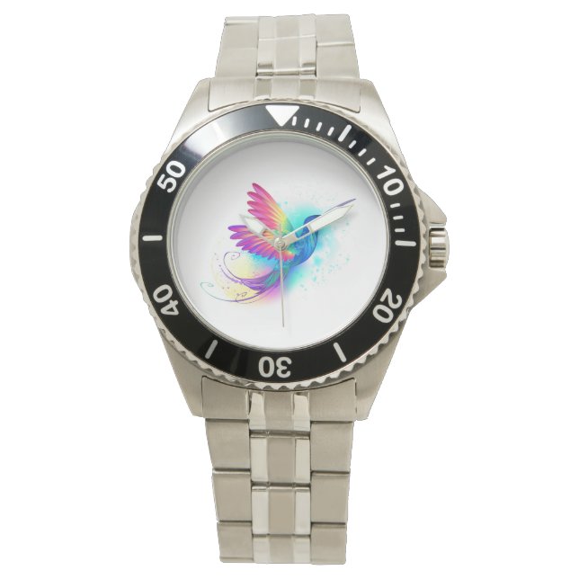 Exotic Rainbow Hummingbird Horloge (Voorkant)