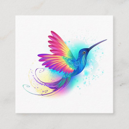 Exotic Rainbow Hummingbird Informatiekaartje (Voorkant)