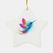 Exotic Rainbow Hummingbird Keramisch Ornament (Achterkant)