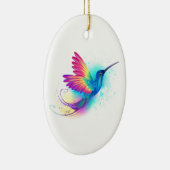 Exotic Rainbow Hummingbird Keramisch Ornament (Rechts)