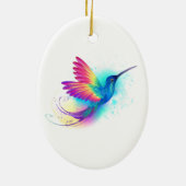 Exotic Rainbow Hummingbird Keramisch Ornament (Achterkant)