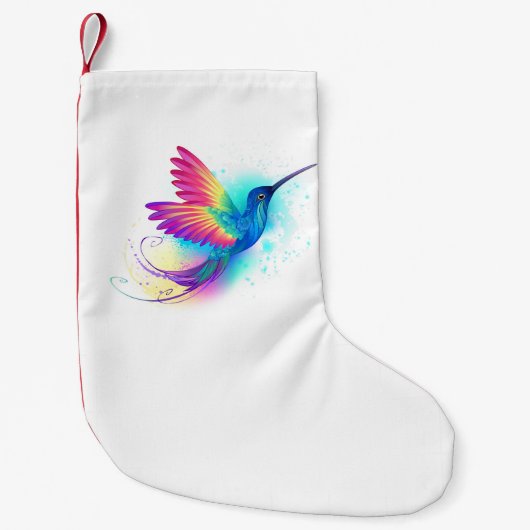 Exotic Rainbow Hummingbird Kleine Kerstsok (Voorkant)
