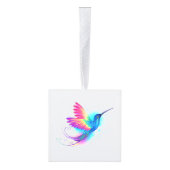 Exotic Rainbow Hummingbird Kubus Ornament (Rechts)