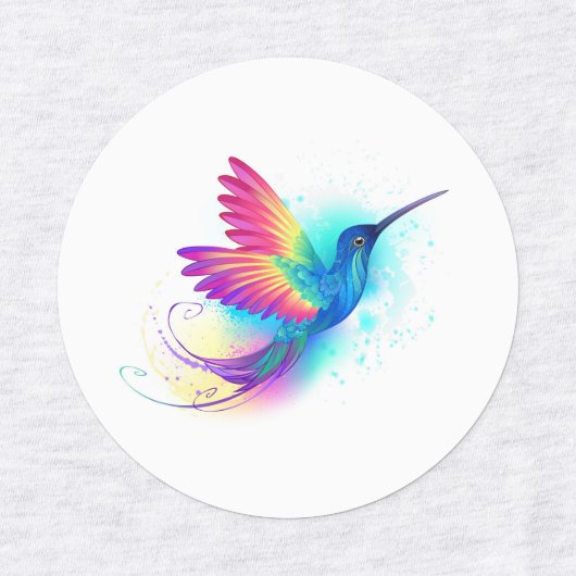 Exotic Rainbow Hummingbird Labels (Design 1)