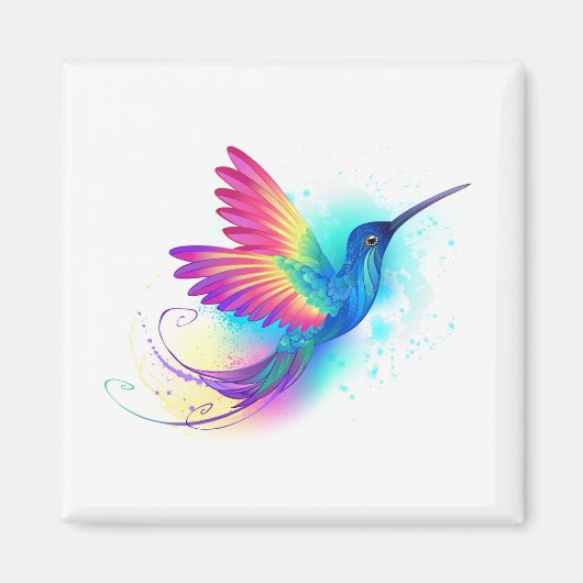 Exotic Rainbow Hummingbird Magneet (Voorkant)