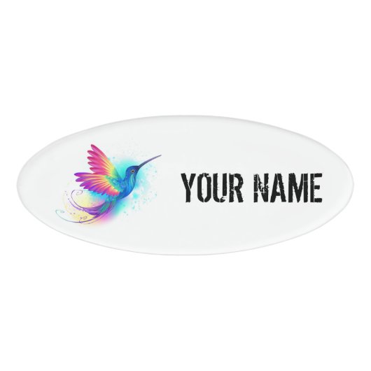 Exotic Rainbow Hummingbird Naambadge (Voorkant)