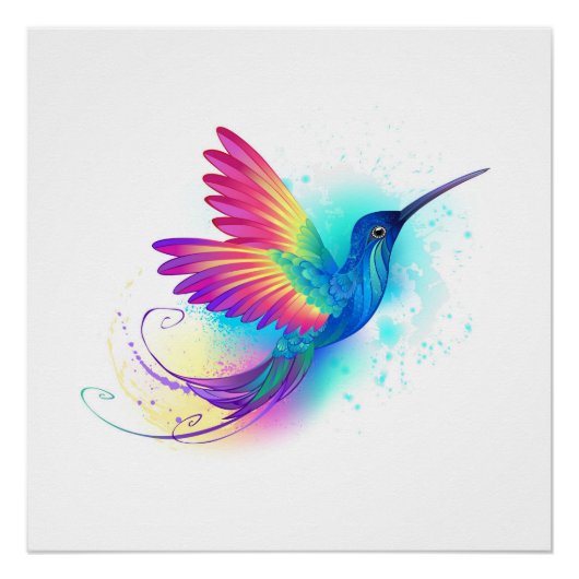 Exotic Rainbow Hummingbird Perfect Poster (Voorkant)