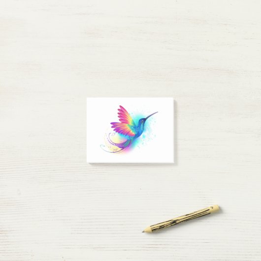 Exotic Rainbow Hummingbird Post-it® Notes (Op bureau)