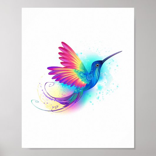 Exotic Rainbow Hummingbird Poster (Voorkant)