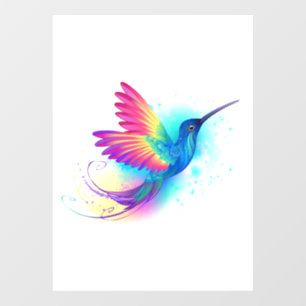 Exotic Rainbow Hummingbird Raamsticker