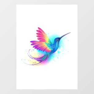 Exotic Rainbow Hummingbird Raamsticker