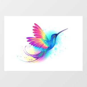 Exotic Rainbow Hummingbird Raamsticker