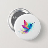 Exotic Rainbow Hummingbird Ronde Button 5,7 Cm (Voorkant /achterkant)