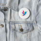 Exotic Rainbow Hummingbird Ronde Button 5,7 Cm (In situ)